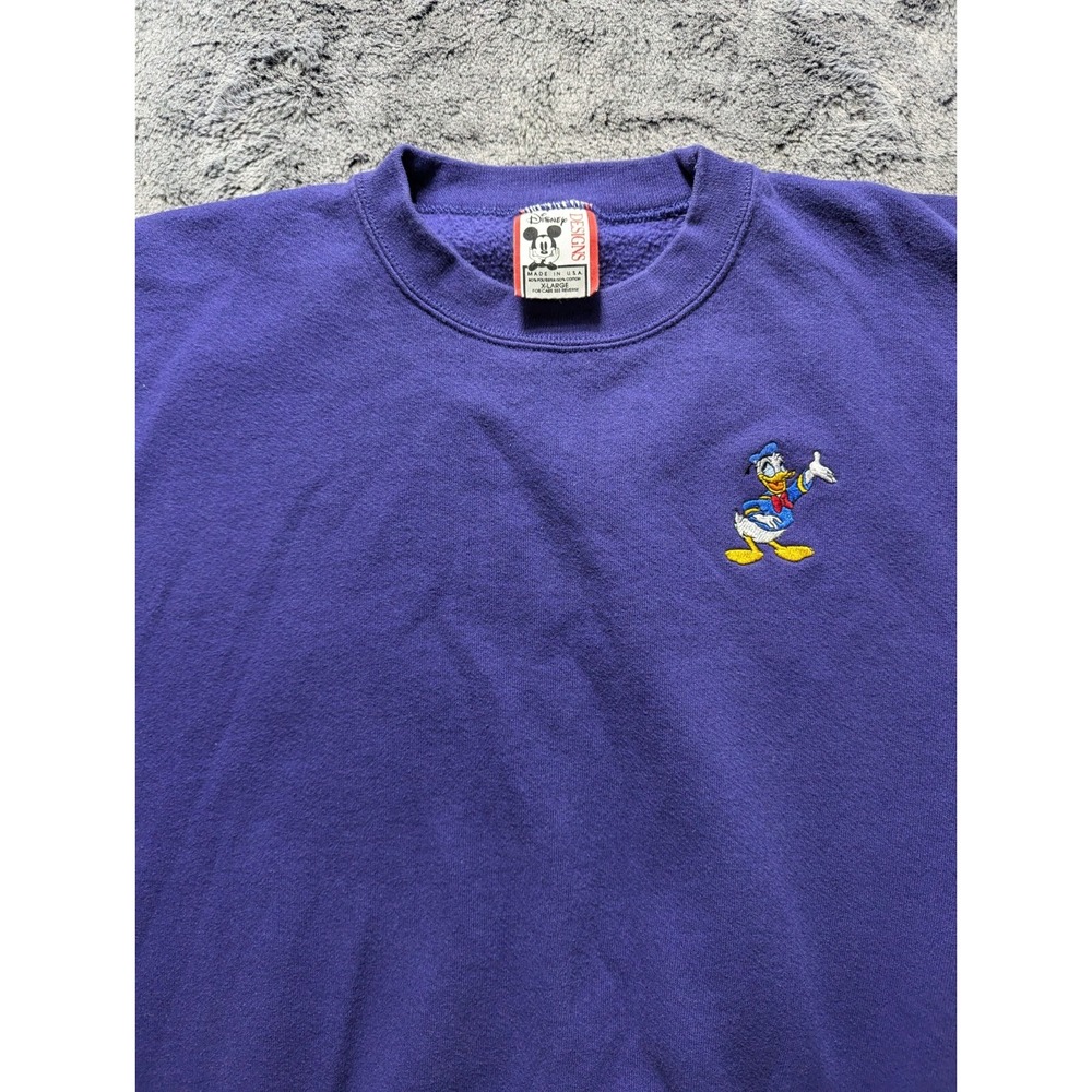 Vintage Disney Designs Long Sleeve Sweater Shirt Women Sz XL Purple Made In USA - Picture 2 of 11